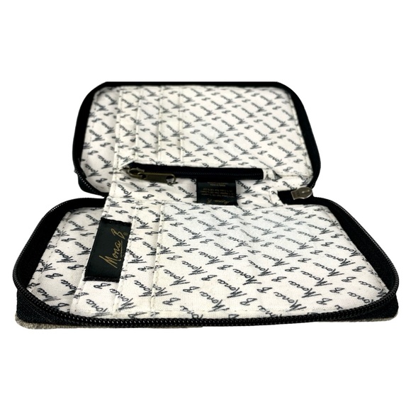 Mona B. Cruiser Bike Upcycled Canvas Wristlet Wallet w Vegan Leather Trim - Picture 4 of 8